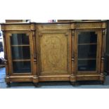 A good Victorian inlaid credenza with brass mounte