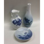 A Royal Copenhagen blue and white ewer etc. Est. £