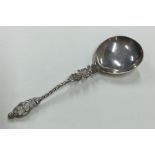 A silver Apostle top spoon of typical form. Sheffi