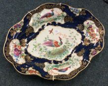 An attractive Antique gilded plate decorated with