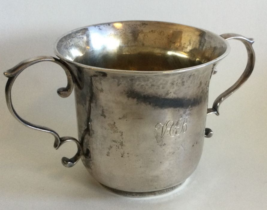 A good Georgian silver two handled porringer. Lond