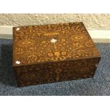 A mahogany and satinwood inlaid caddy. Est. £60 -