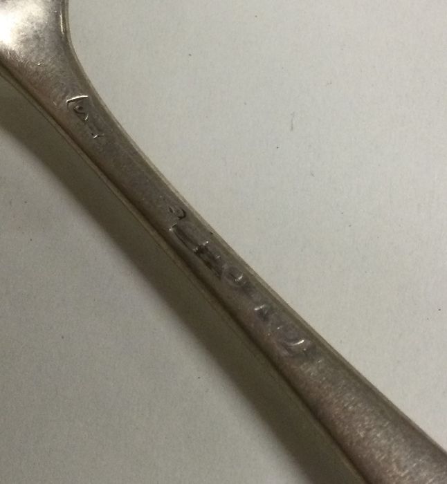 A Georgian silver Hanoverian pattern dessert fork - Image 6 of 6