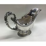 An exceptionally large Victorian silver sauce boat