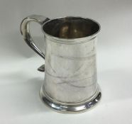 NEWCASTLE: A large tapering silver tankard. 1784.