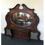 A small Victorian over mantle mirror. Est. £20 - £