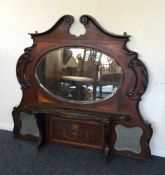 A small Victorian over mantle mirror. Est. £20 - £