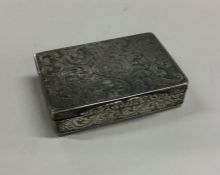 An attractive crested silver snuff box with gilt i