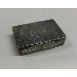 An attractive crested silver snuff box with gilt i