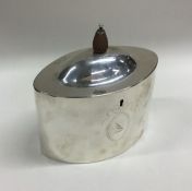 A good George III silver tea caddy with flush fitt