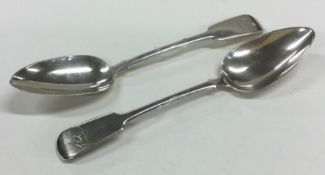 EXETER: A good pair of Georgian crested silver tab