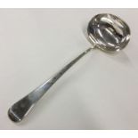 A large Georgian OE pattern silver soup ladle. Lon