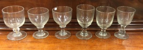 A collection of Antique glass rummers. Est. £20 -