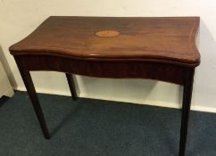 A good hinged top Georgian style card table with s