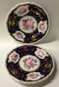 A pair of attractive Royal Crown Derby plates with