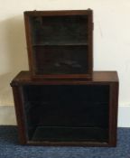 Two old display cabinets. Est. £10 - £20.