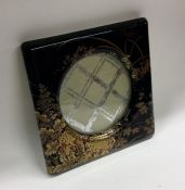 An attractive Japanese picture frame inlaid with f