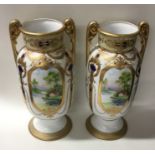 A pair of decorative Noritake vases. Est. £20 - £3