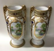 A pair of decorative Noritake vases. Est. £20 - £3