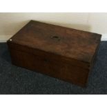 A large mahogany cutlery box with flush fitting. E