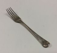 A Georgian silver Hanoverian pattern dessert fork