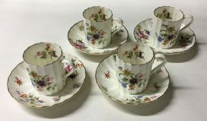 A good set of four Royal Worcester coffee cups and