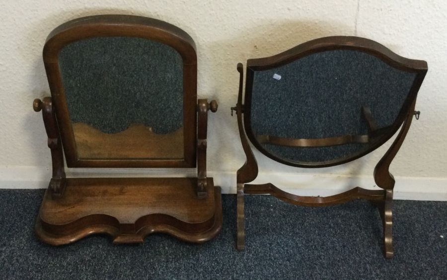 Two mahogany toilet mirrors. Est. £20 - £30. - Image 2 of 3