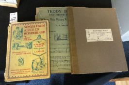 A A MILNE: 'Songs From Alice in Wonderland' 1st ed