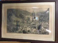 ALFRED LUCAS: A large framed and glazed lithograph