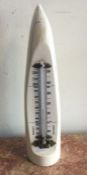 A walrus tusk mounted as a thermometer. Est. £30 -