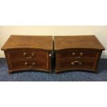 A good pair of shaped fronted miniature chests on