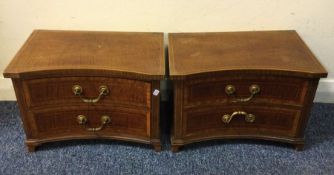 A good pair of shaped fronted miniature chests on