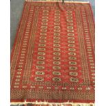 An old tapestry rug. Est. £30 - £50.
