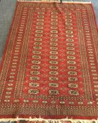 An old tapestry rug. Est. £30 - £50.