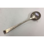 A Chinese silver ice cream spoon with bamboo effec