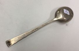 A Chinese silver ice cream spoon with bamboo effec