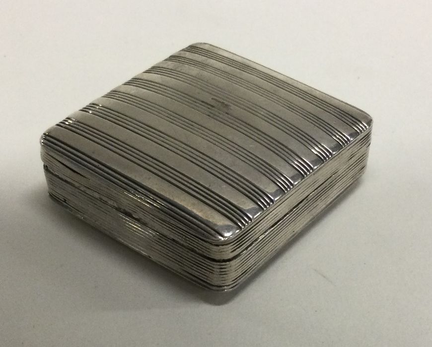 A 19th Century square hinged top silver pill box w