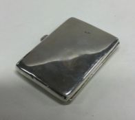 A good plain silver card case with fitted interior