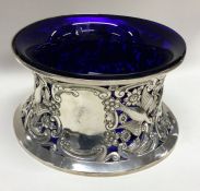 A good Irish style silver dish ring decorated with