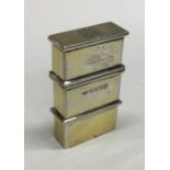 A good quality hinged top silver gilt medicine cas