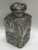 A good cut glass and silver mounted scent bottle d