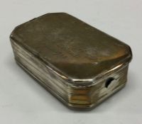A good Georgian style shaped tobacco box with reed