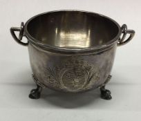 A fine quality French silver swing handled basket