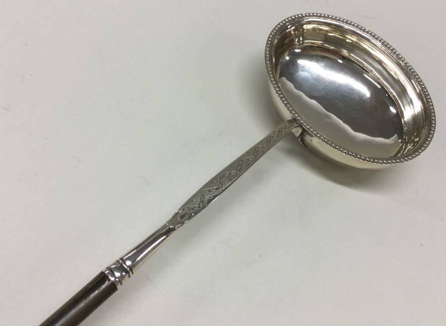 A good large Georgian silver punch ladle dated 178 - Image 2 of 2