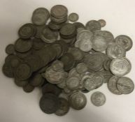 A quantity of pre-1947 and other coinage. Approx.