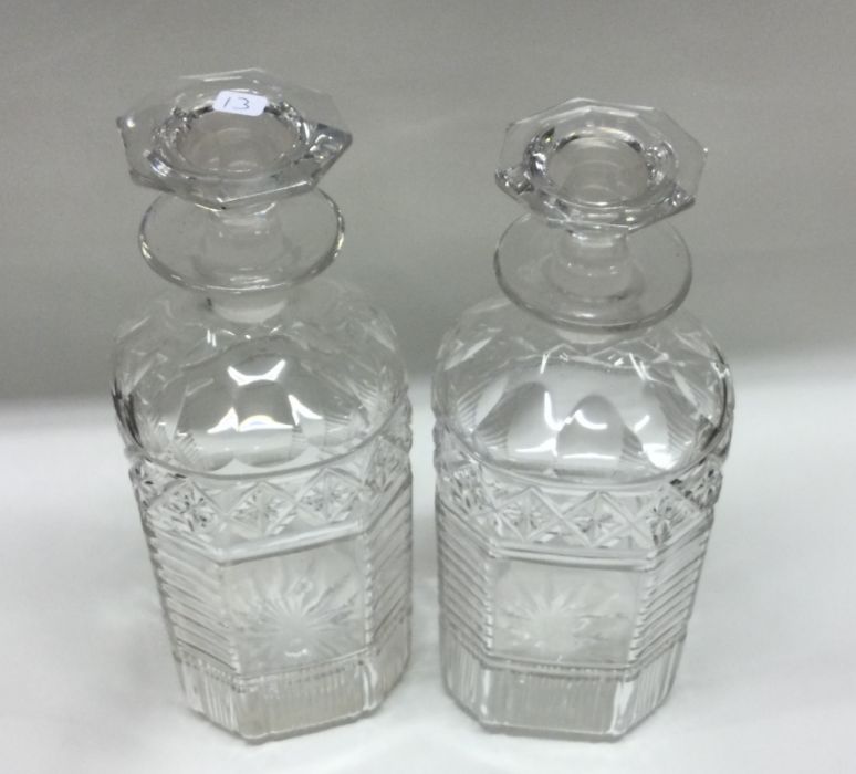 A good pair of Antique silver decanters with lift- - Image 2 of 2