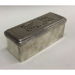 A good heavy rectangular silver dressing table box