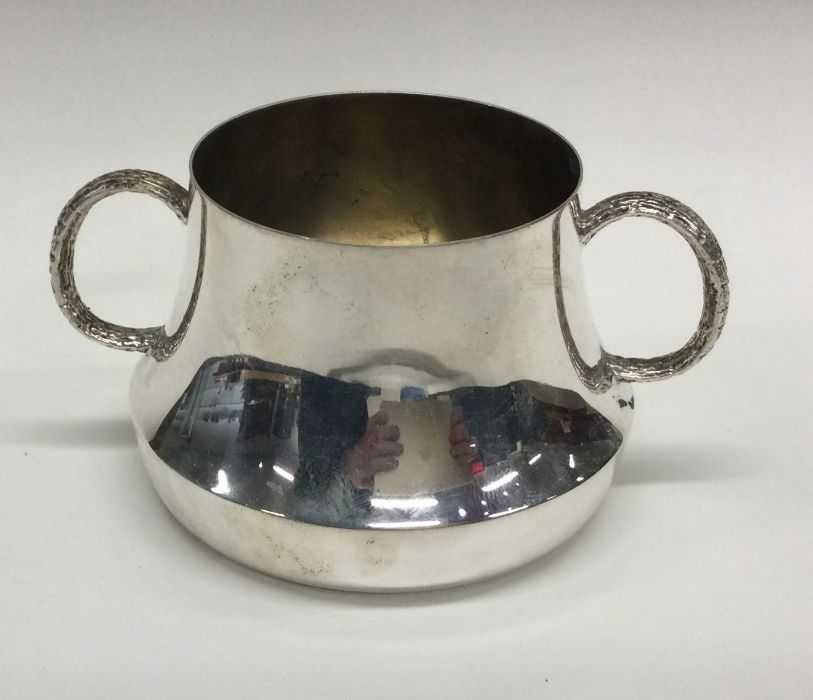 A heavy limited edition silver cream jug with text - Image 2 of 2