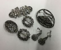 A group of silver and paste mounted jewellery. App