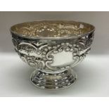 CHESTER: A good silver fluted rose bowl profusely